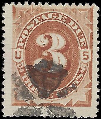 VEGAS - 1879 Postage Due 3c - Scott J3 - Wide Margins!