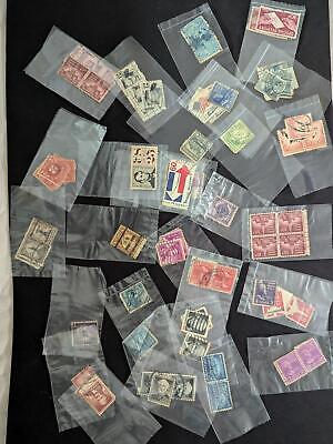 VEGAS - Cigar Box Full of Used USA Stamps in Plastic Bags - Many Different