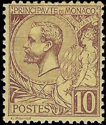 VEGAS - 1891 Monaco 10c - Scott 15 - Mint, No Gum - Solid! - Good Centering!