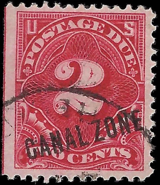 1914 USA Canal Zone 2c Postage Due - Scott J2 - Used - Nice Centering -No Thins