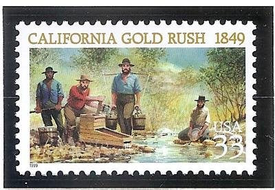 1999 California Gold Rush Single 33c Postage Stamp, Scott 3316, MNH, OG