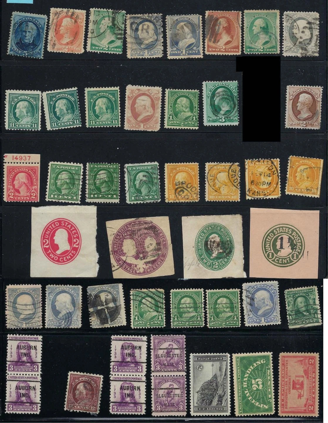 Mix of Older USA Stamps - Unidentified - Some Flaws - Mint and Used as Shown