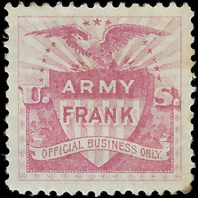 Circa Late 1800s Army Frank Cinderella - Mint ~20% Gum - Very Well Centered!