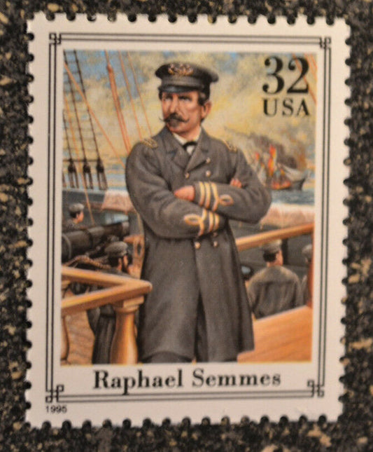 1995 Civil War Raphel Semmes Single 32c Postage Stamp, Scott 2975i, MNH, OG
