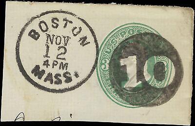 VEGAS - c1881 Cut Square Postal Stationary With Inverted "10" Cancel