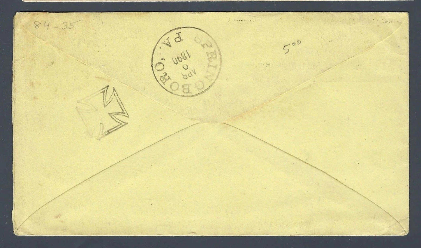 1890 Geo. W. Park Seed Company Advertising Cover Metal PA to Springboro PA