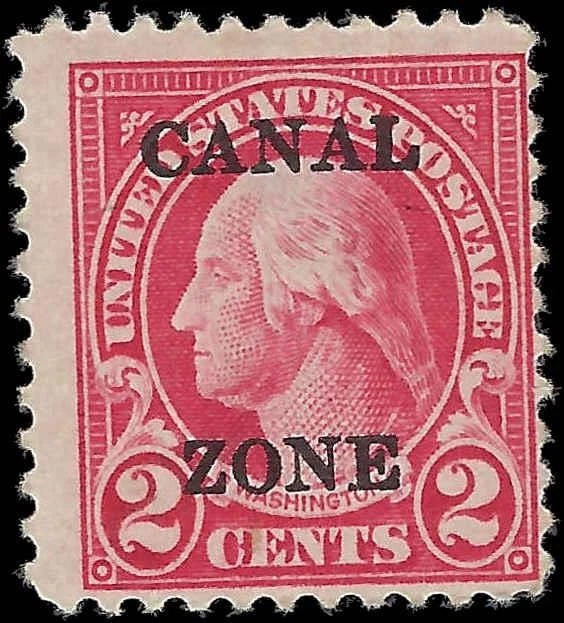1925 USA Canal Zone 2c - Scott 84 - Mint, Hinged, OG - Thin, Clean