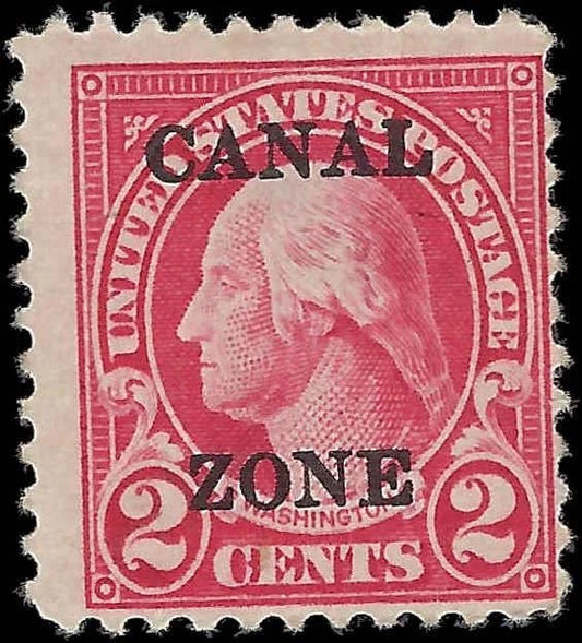 1925 USA Canal Zone 2c - Scott 84 - Mint, Hinged, OG - Thin, Clean