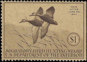 c1940 - Sc# RW7 Hunting Permit Duck Stamp - MNH, OG - Well Centered!