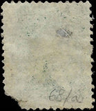 c1861 10c Washington Stamp - Scott 68a - Used - Corner Flaw