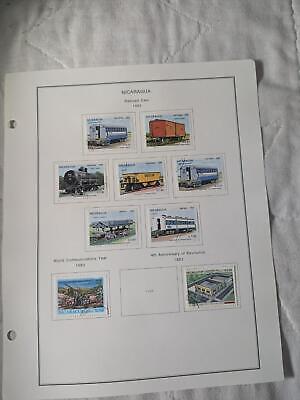 1982-89 Nicaragua on Pages - Used - Well Filled - See ~71 Photos