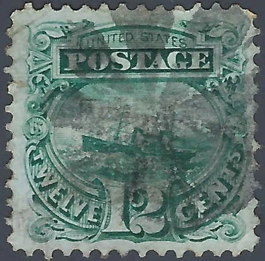 1869 USA - Scott 117 - 12c - Well Centered - Corner Crease Upper Left