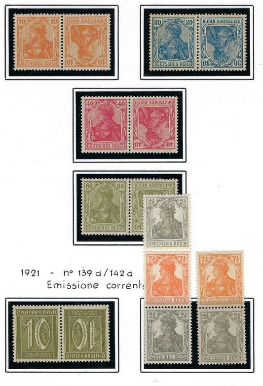 1920-21 Germany Tete Beche Pairs etc - MNH, Undisturbed OG - Post Office Fresh!