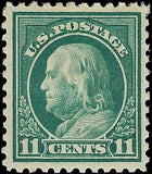 c1917 - Scott 511 11c Franklin Stamp (Perf 11) - MH, OG - Fresh & Well Centered!
