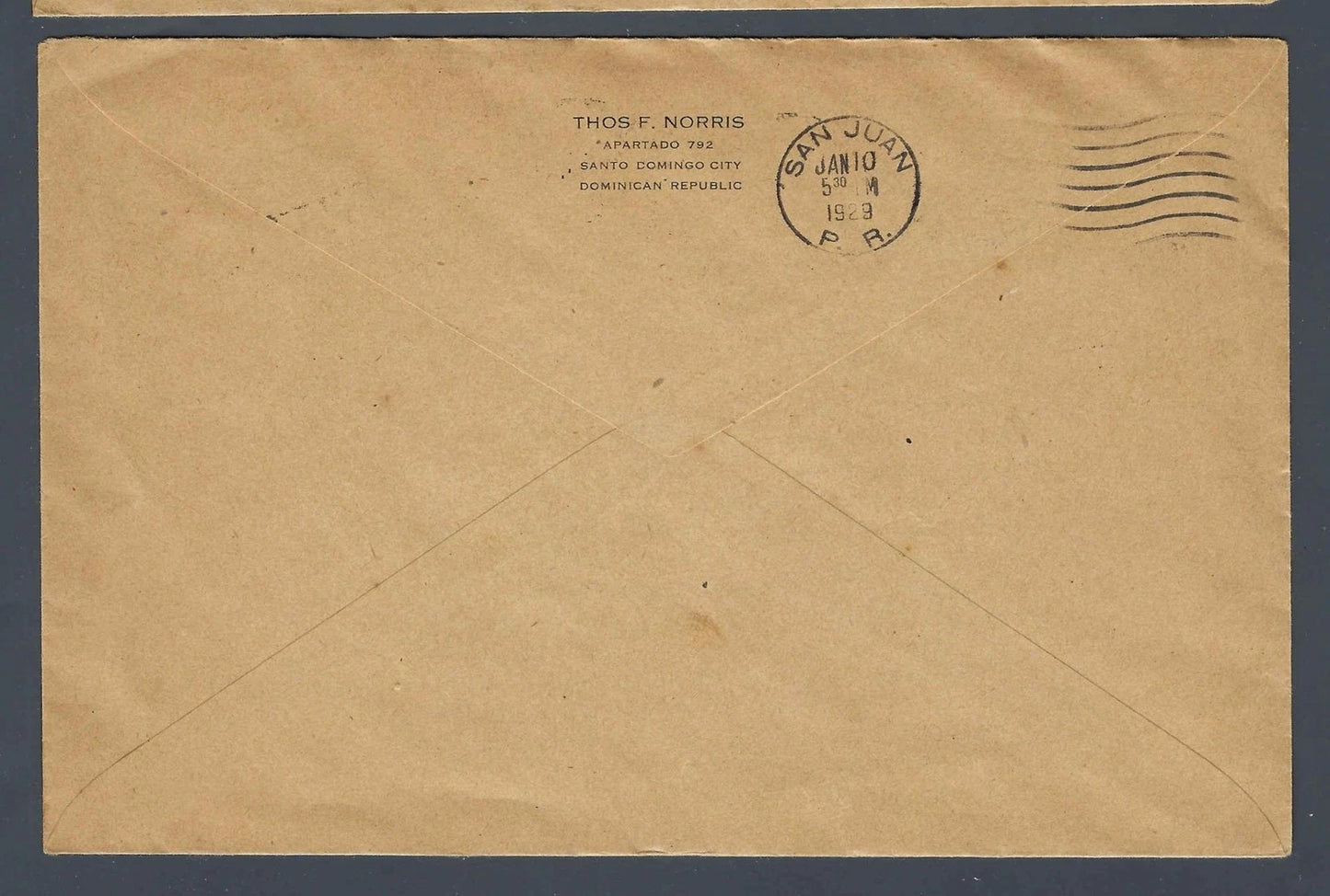 1929 FAM 6 Inaugural First Flight Cover Santo Domingo Unopened Original Contents