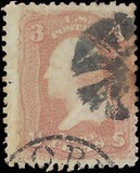 c1862 - Scott 5 Civil War Era Washington Stamp with Fancy Cancel - Used