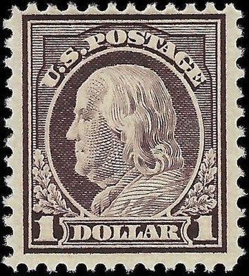 c1917 - USA $1 Franklin - Scott 518 - MH, OG - Fresh!
