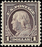 c1917 - USA $1 Franklin - Scott 518 - MH, OG - Fresh!