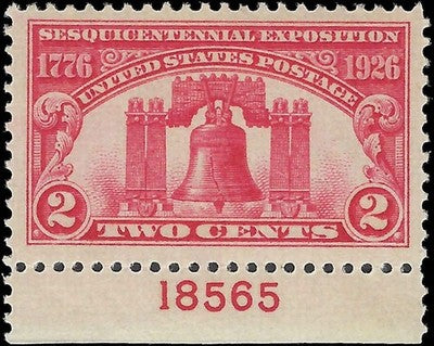 c1926 - Sc# 627 MNH, OG - with Plate Number - Centering!
