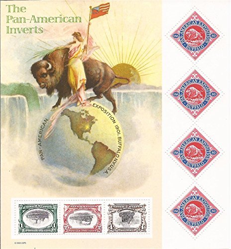 2001 Pan American Inverts Full Sheet of 7 Stamps, Scott3505, MNH, OG
