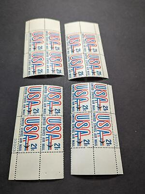 1971 USA & Jet Airmail Plate Block Set of 4 Pl #33003 - Scott C81 MNH