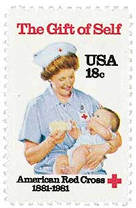 1981 American Red Cross Single 18c Postage Stamp, Sc#1910, MNH, OG