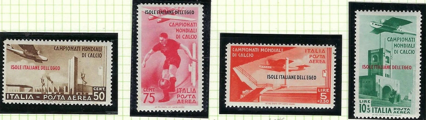 1934 Italian Aegean Islands Air Post Set - Scott C28-C31 MH, OG