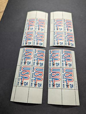 1971 USA & Jet Airmail Plate Block Set of 4 Pl #33550 - Scott C81 MNH