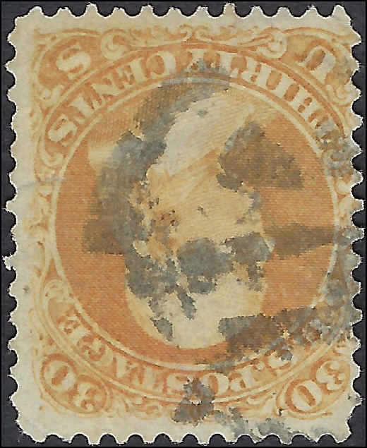 1861-62 Franklin 30c- Scott 71 - Tear Right Edge