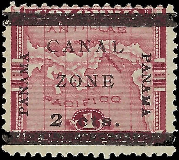 1906 USA Canal Zone Overprint Set - Scott 17 d,e,f Types - All MH, OG