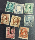 VEGAS - 1883-88 Scott 210-217 Used Grouping - Corner Flaw #217