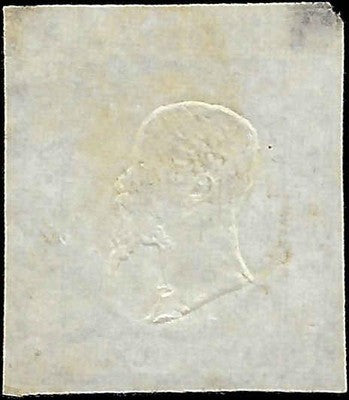1861 Two Sicilies, Italy 1/2g Stamp - Scott 20 - Used - 2 Corner Thins - Margins!
