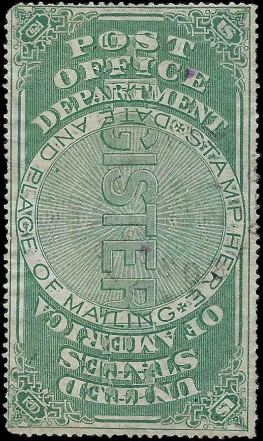 1872 USA - Scott OXF1 - Post Office Seal - Used - Light Cancel!