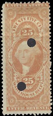 VEGAS - 1862-71 Revenue - Scott R50c - 2 Holes Punched - Crease