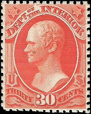 VEGAS - 1873 Interior Official On Thick Card Stock - Scott O23P4 MNH, No Gum