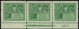 c1908 - #E7 1c Special Delivery Margin Strip of 3 - MNH, OG