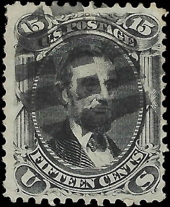 1866 US Scott #77 — 15¢ Abraham Lincoln, Black — Civil War Era Classic