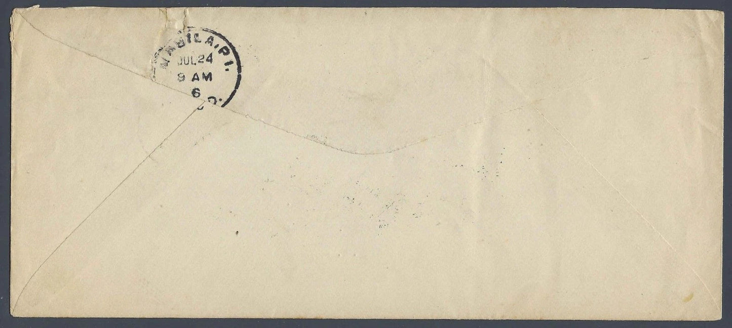 1906 Philippines Official Cover Catbalogan Samar Provincial Government Harmer