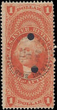 VEGAS - 1862-71 Revenue - Sc# R75 - Cancel Bird Perkins.. On Wall St, NYC