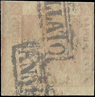 VEGAS - 1858 Two Sicilies Naples Italy 1g Stamp - Sc# 2 - Used - Pale Lake