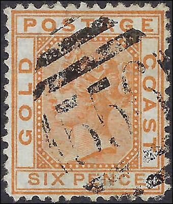 VEGAS - 1875 Gold Coast 6p - Scott 3 - Perf 12.5 - Small Tear Bottom