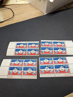 VEGAS - 1976 Plane,Globe Airmail Plate Block Set of 4 -Scott C89 Pl#36957 MNH