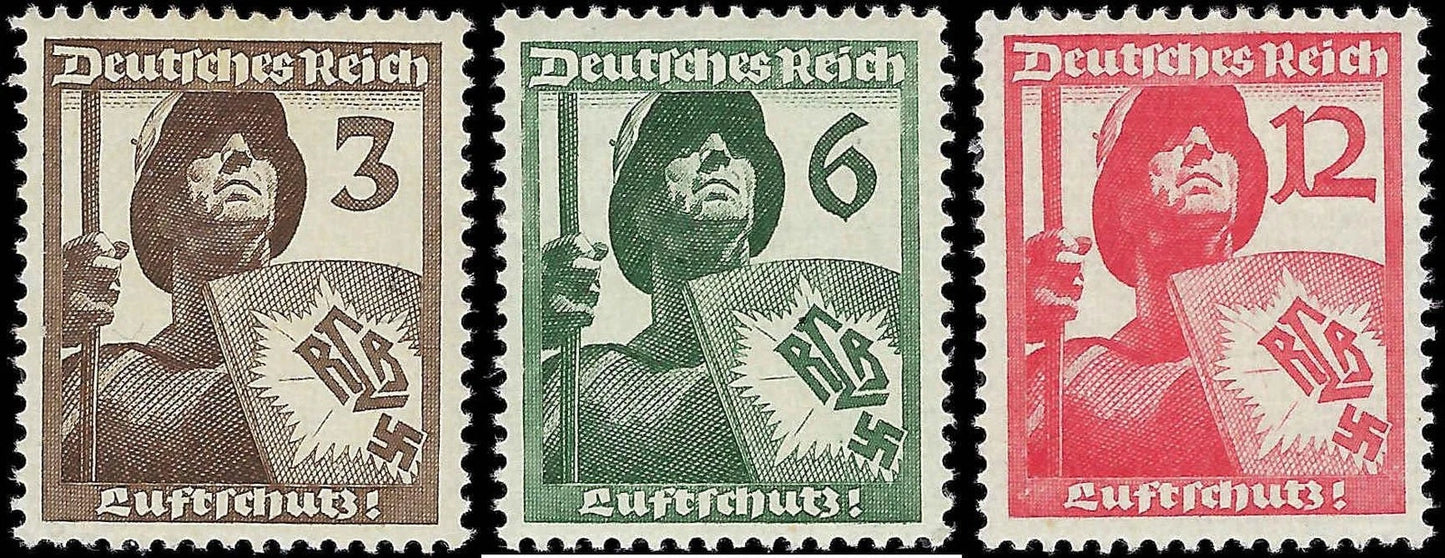 1937 Germany Set - Scott 481-483 - MNH, Undisturbed OG - Choice Set!