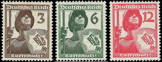 1937 Germany Set - Scott 481-483 - MNH, Undisturbed OG - Choice Set!