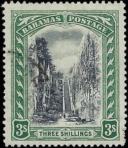 VEGAS - 1917-19 Bahamas - 3sh - Scott 62 - Used - Light Cancel