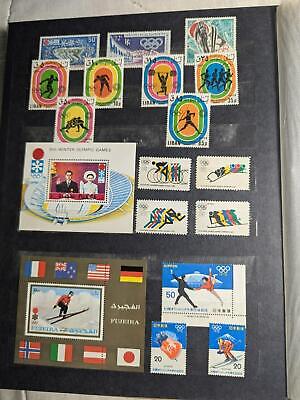 VEGAS - WW Olympics Stamp Collection in Stock Book -Some Better -MNH -19 Photos
