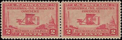 VEGAS - 1928 Wright Airplane Pair - Scott 649 - MH, OG
