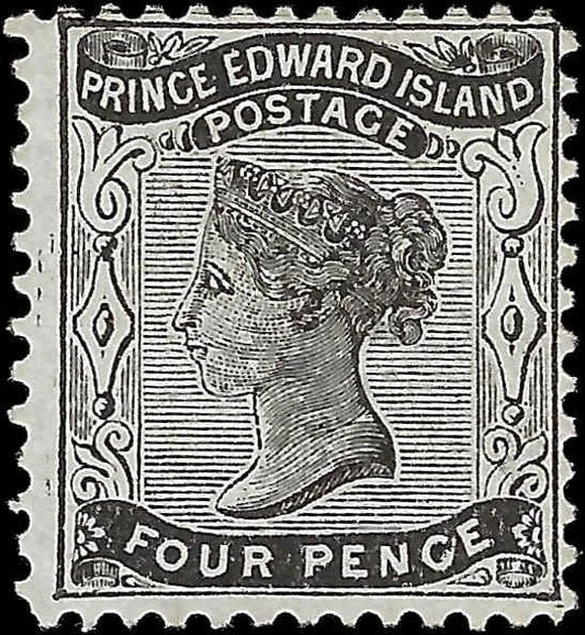 c1868 - Prince Edward Island - Scott # 9, Mint No Gum - Solid