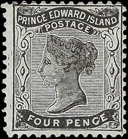 c1868 - Prince Edward Island - Scott # 9, Mint No Gum - Solid