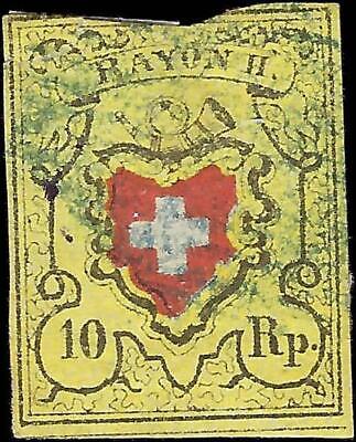 VEGAS - 1850 Switzerland - Scott 8, 10 Rappens - Used - Cat= $160